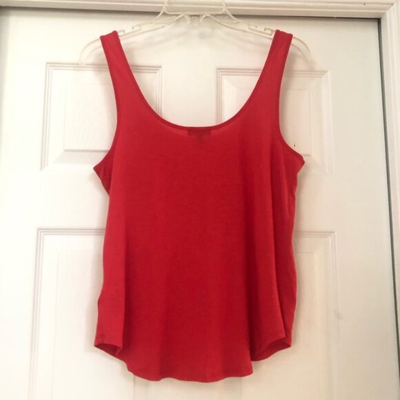 Express Embellished Silver Sequin Red Tank Top - Picture 7 of 15